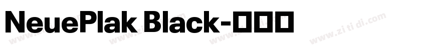 NeuePlak Black字体转换